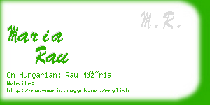 maria rau business card